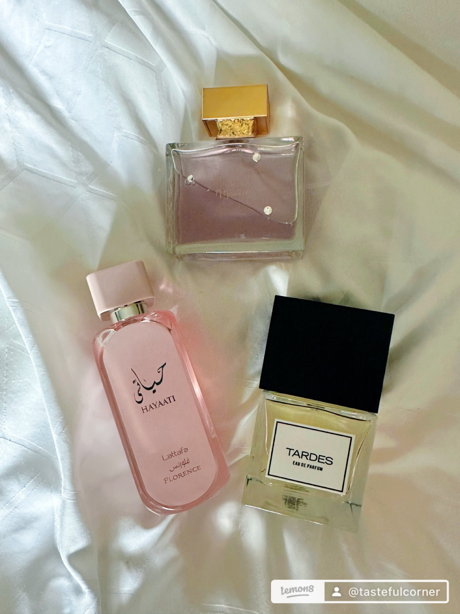 My current perfume obsessions!  Hayaati Florence $23 - fresh grapefruit scent with florals ( my husband Costantly compliments me when I wear this!) lasts all day and affordable!  Tardes by Carner Barcelona: very pretty and flirty it gives clean and fresh. This is perfect anytime of year and it’s powdery with vanilla , almond, plum, heliotrope, tonka bean, musk, rose I am so in love with this scent it is not immature or too mature in any way and lasts all day!  Note Vanille by M. micallef : this is a deep boozy vanilla that’s not too sweet or gourmand and is very sexy! This has citrus and floral notes but in the dry down you have vanilla, rum, cognac amber and sandalwood. Even if you don’t love vanilla I reccomend sampling it because it’s so beautiful and not gourmand ! Just a very sexy vanilla.  #Fragrance #perfume #fragrancerecommendations #perfumerecommendations #perfumereview #perfumereview #signaturescent 

#LTKbeauty