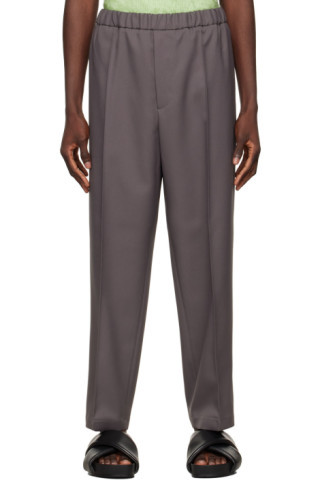 Jil Sander - Grey Polyester Trousers | SSENSE