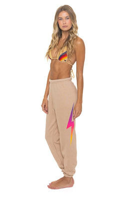 BOLT FADE SWEATPANTS - SAND // PINK // PURPLE | Aviator Nation