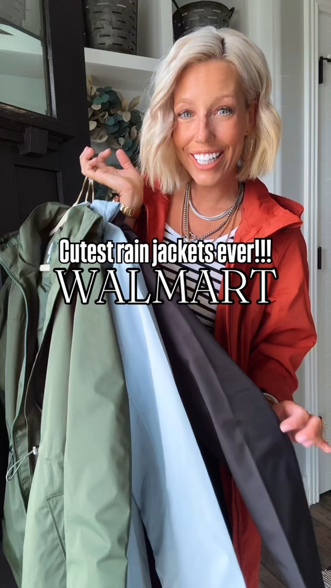 You guys!!!! These new @walmartfashion jackets are SOO good!!! The most stylish rain jacket (with a hood) I’ve ever put on!!!! And the colors 🔥 
⬇️⬇️⬇️
Jackets sized up to medium for roomy fit!
Jeans size 6 (roomy fit)
Shoes sized down 1/2 size! 

#LTKFindsUnder50 #LTKStyleTip #LTKFindsUnder100