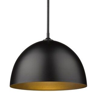 Zoey Large Pendant - Matte Black with Matte Black Shade | Bed Bath & Beyond