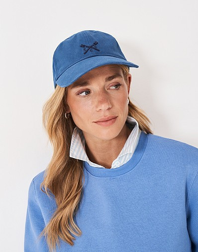 Cotton Crew Logo Cap in Blue | Crew Clothing (UK)