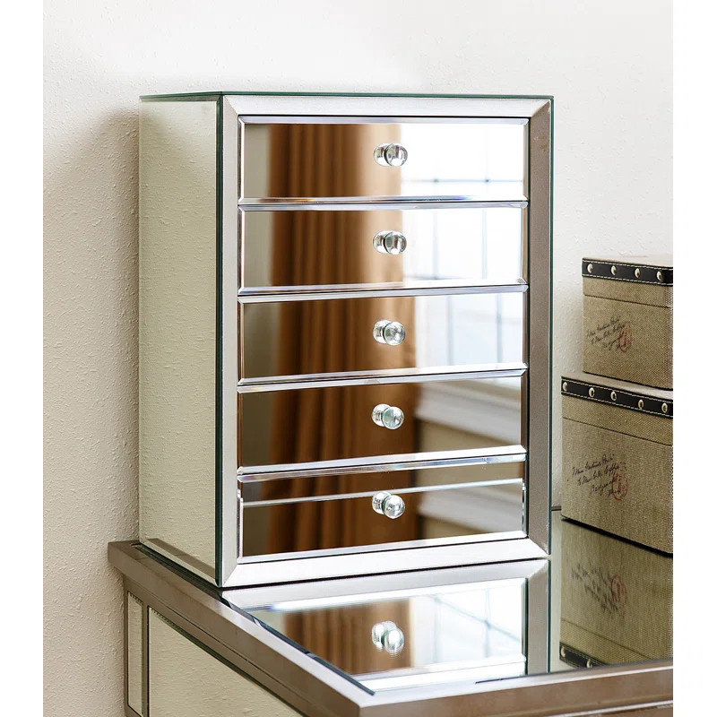 Mirrored 5 Drawer Jewelry Box | Wayfair North America