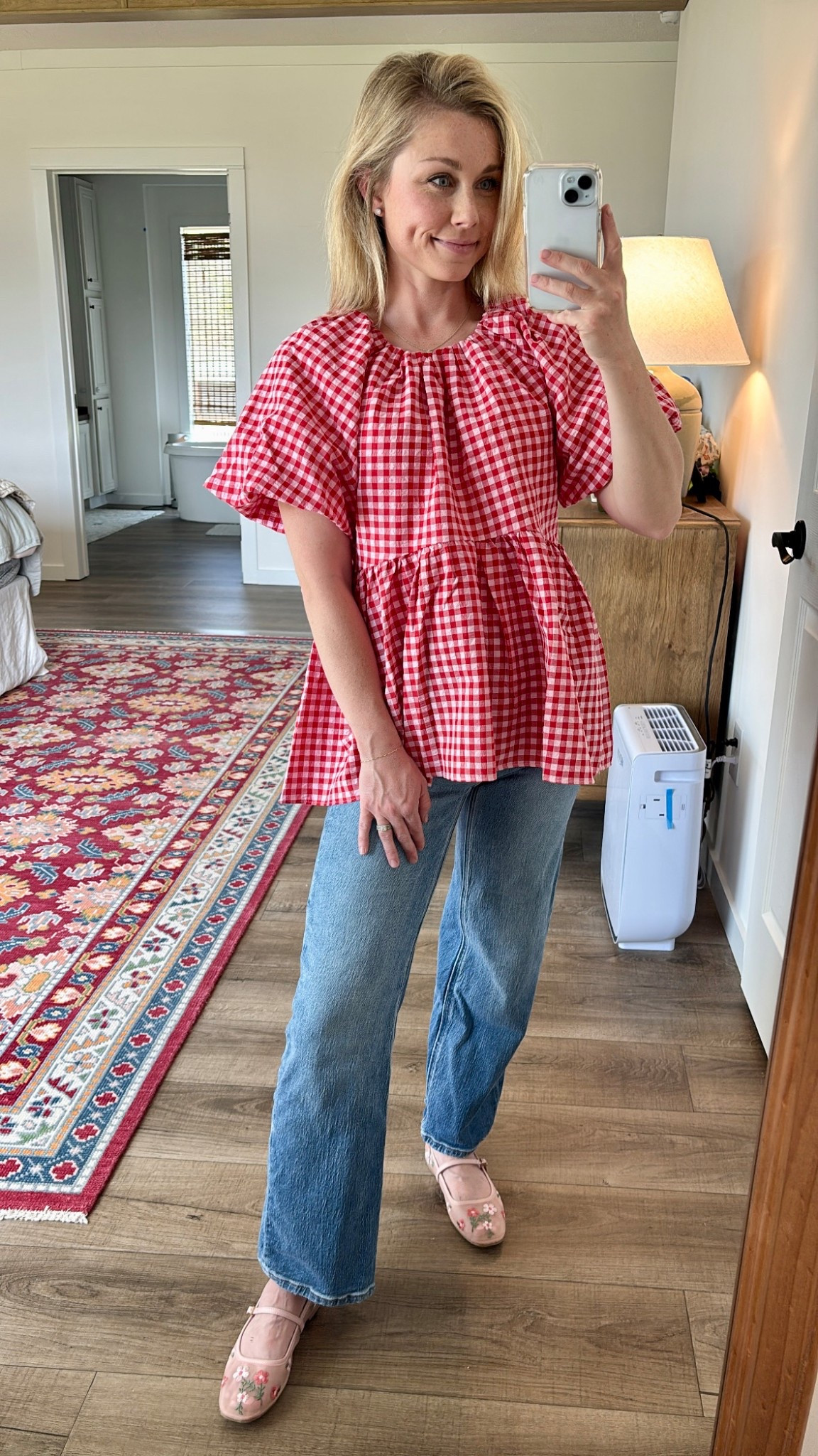 Off for some Friday night fun with my little fam: dry cleaners, Friday evening mass and then hitting the local town brewery for a cocktail and bite to eat!

Still loving these #Quince jeans ($50) and #Target Mary Jane’s! I did switch to a platform sandal to feel a little less “matronly” for a Friday night 😂🙈 Blouse is from #Tuckernuck sample sale but I tried to find some other cuties!

Y’all have a great weekend!

#momofthree #momof3 #momlife #momfashion #momstyle #petitemom #petitestyle #springstyle

#LTKFindsUnder100 #LTKFamily #LTKPetite