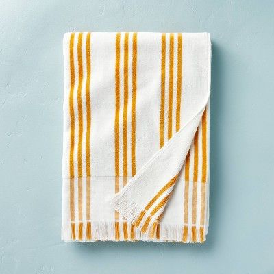 Triple Stripe Velour & Terry Cotton Beach Towel - Hearth & Hand™ with Magnolia | Target