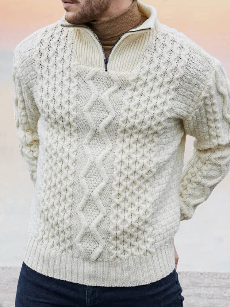 Stylish Cable Knit Turtleneck Sweater | Coofandy