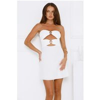 Seashell Island Strapless Mesh Mini Dress White | Hello Molly (US)