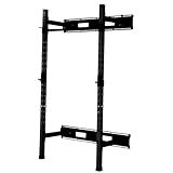 HULKFIT Pro Series 2.35" x 2.35" Folding Wall Mount Power Cage Rack with Pull Up Bar Attachments ... | Amazon (US)