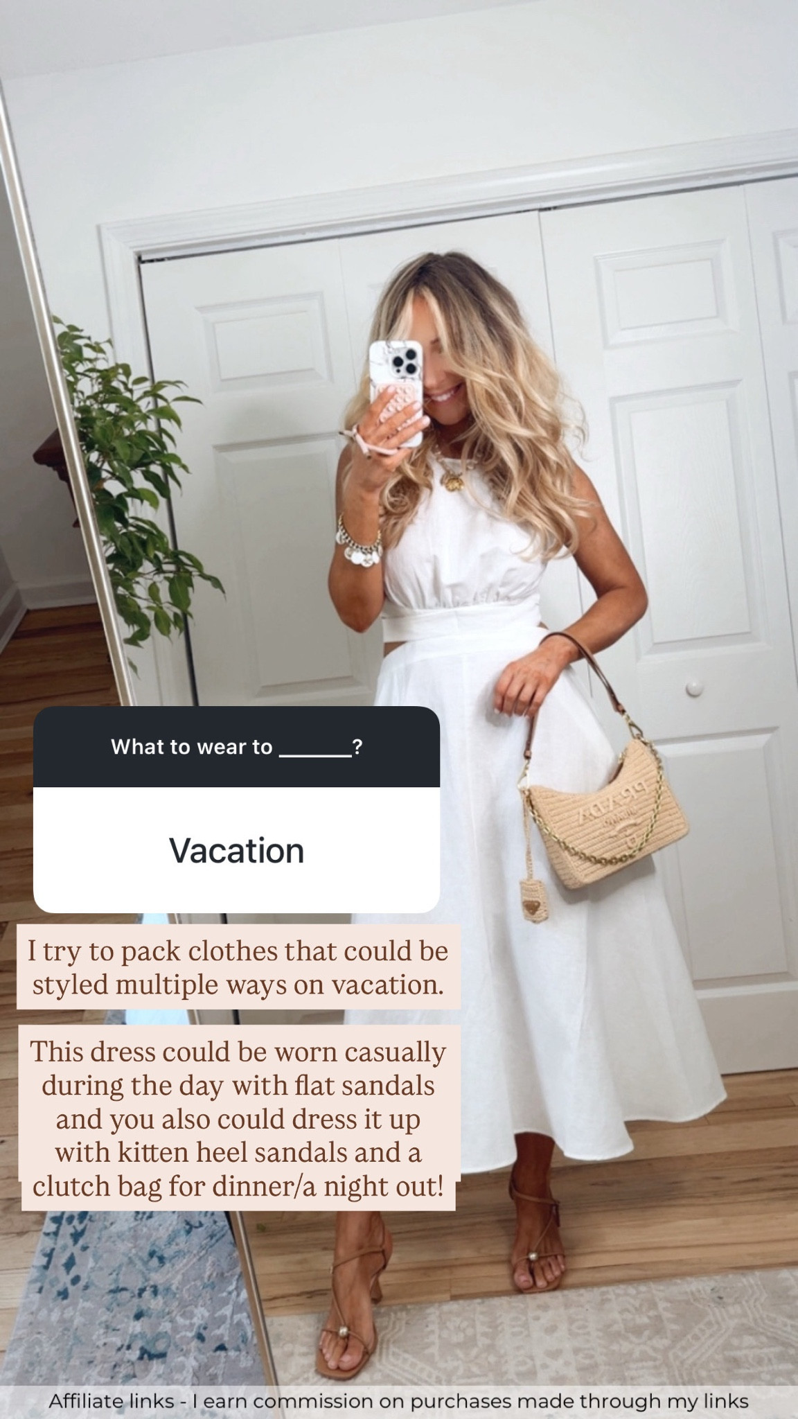 Affiliate links - I earn commission on purchases made through my links | vacation outfit
White dress
Summer dress
Resort wear
