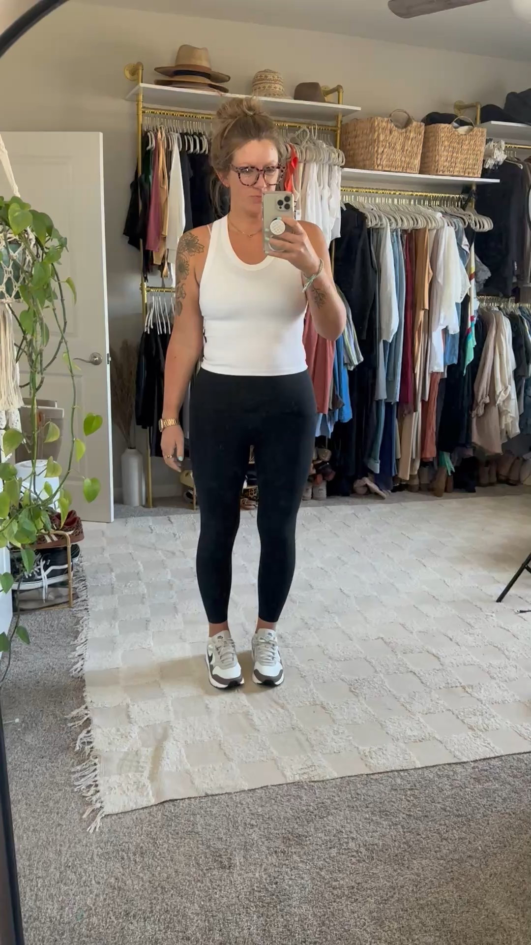 Large tank, large leggings, men’s 9.5 shoes 

#LTKActive #LTKOver40 #LTKShoeCrush