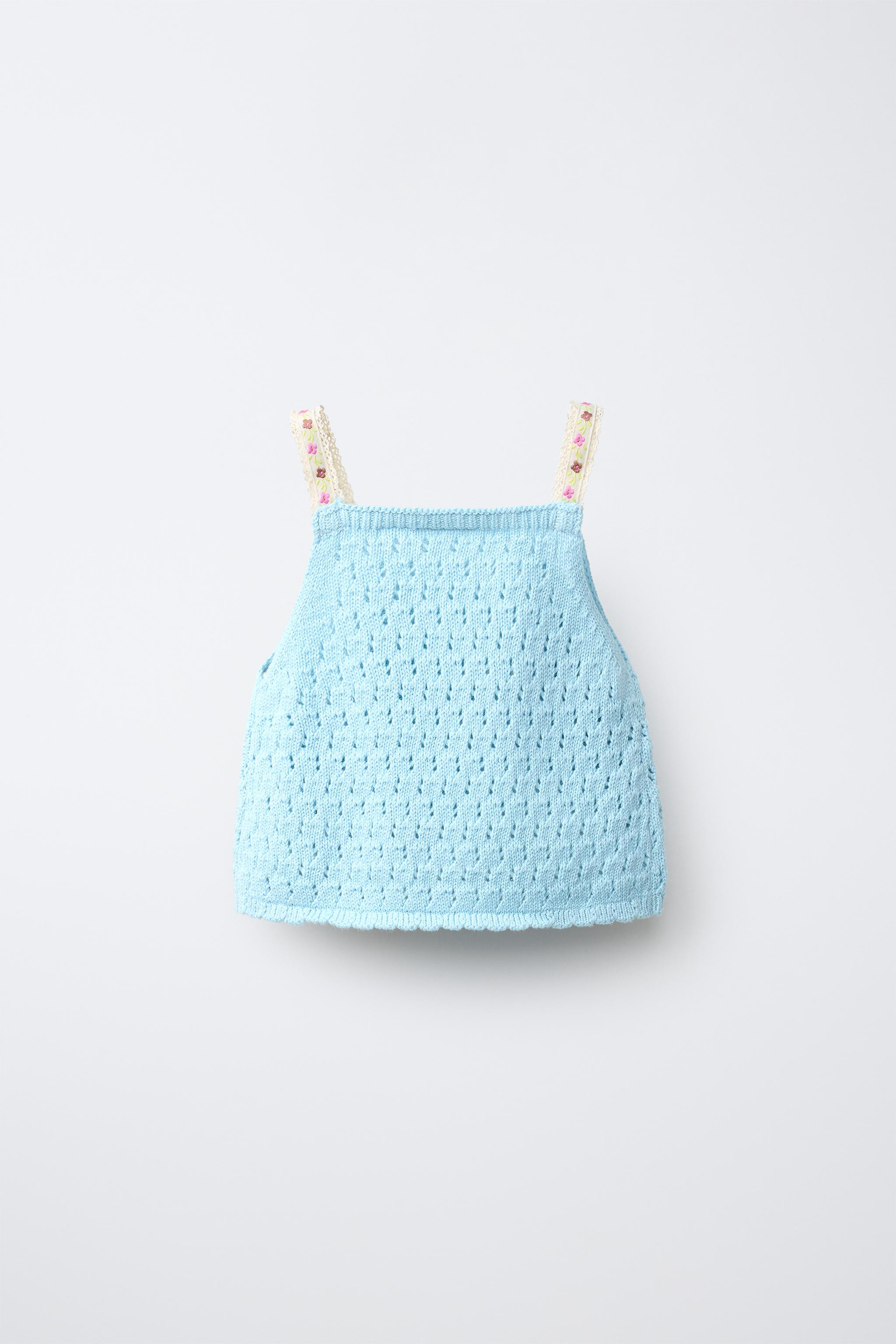 EMBROIDERED FLOWER KNIT TOP | Zara US