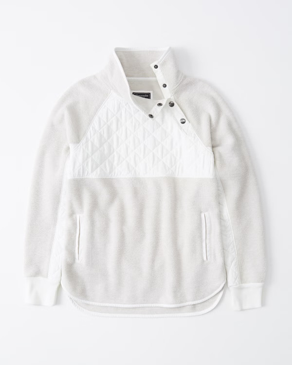 Asymmetrical Snap-Up Fleece | Abercrombie & Fitch (US)