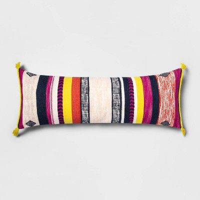 Oversized Lumbar Jacquard Woven Pillow with Tassels - Opalhouse™ | Target