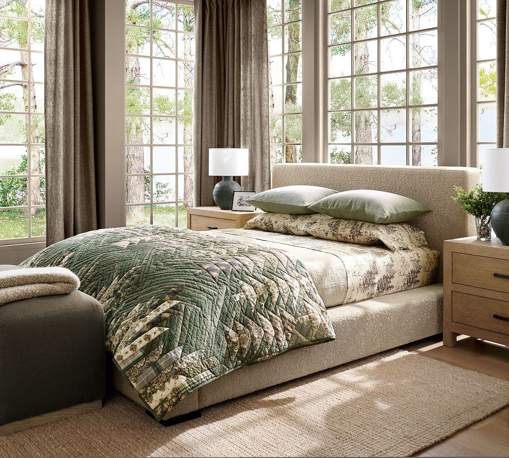 Carmel Low Upholstered Bed | Pottery Barn (US)