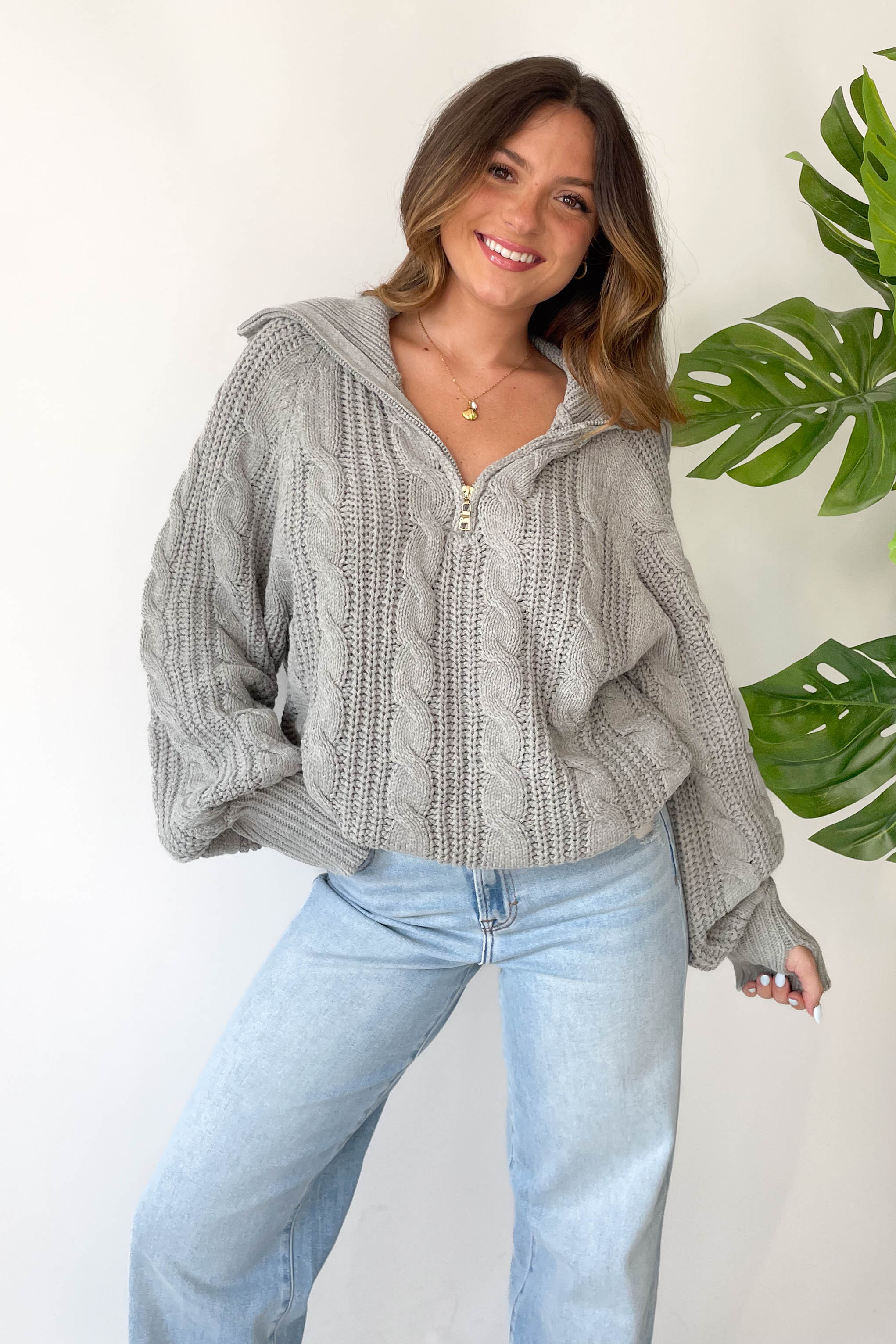 Let's Cuddle Sweater in Grey | Grey Bandit