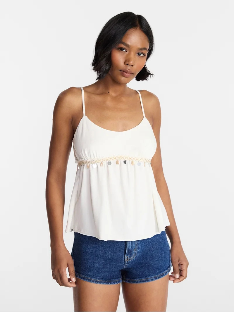 No Boundaries Shell Babydoll Cami, Women's XXS - XXL | Walmart (US)