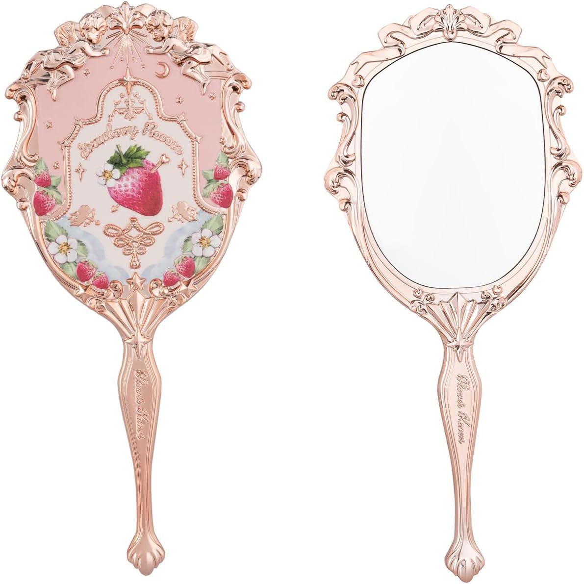 Flower Knows Strawberry Rococo Hand Mirror,Portable Vintage Handheld Mirror,Durable Metal Mirror,... | Amazon (US)