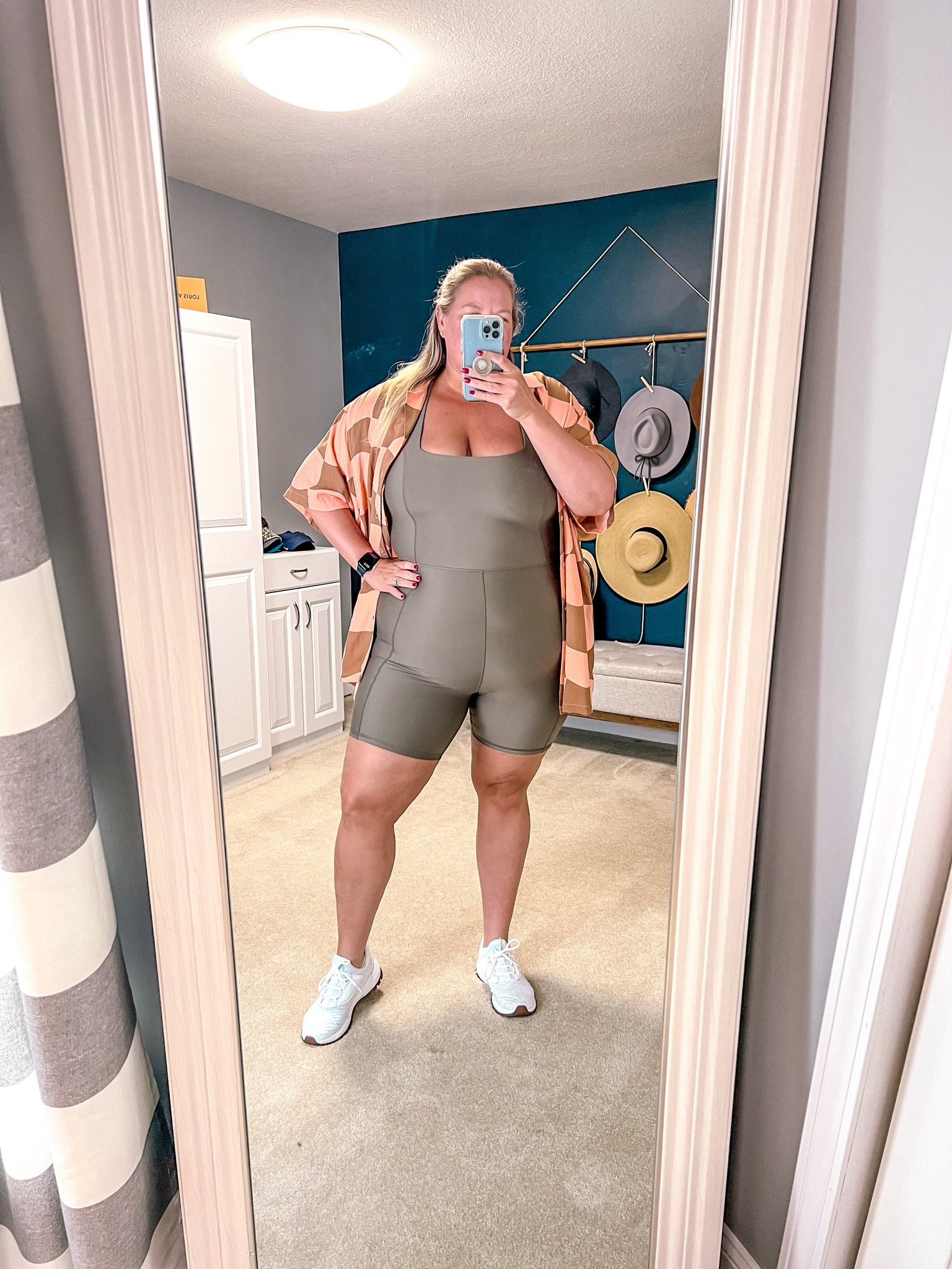 My favorite casual outfit for all the warm spring days is an activewear romper and a cute button up shirt. I love to add a cross body bag and wear with sneakers to do all the shopping. 

Plus size activewear 
Activewear romper 
Athleisure 
Romper 
Jumpsuit 
Plus size spring outfit 
Plus size ootd 
Spring outfit
Shorts romper 

#LTKfitness #LTKplussize #LTKover40