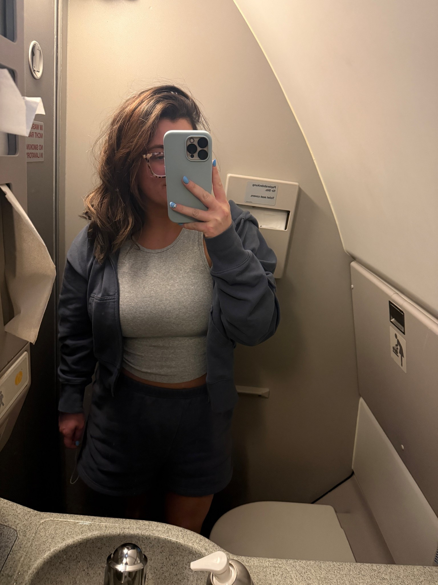 Aritzia airplane fit! Love the terry cloth zip ups so I don’t overheat on the plane! 

#LTKTravel