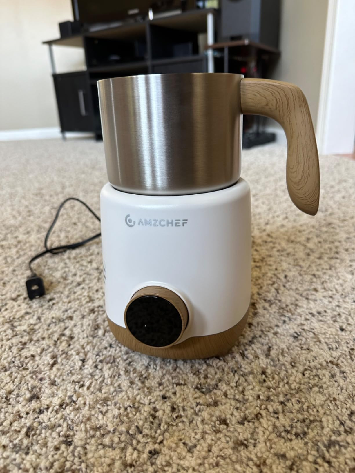AMZCHEF 8-IN-1 Milk Frother and Steamer 550 Watts, 21 oz Split Stainless Steel Automatic Steamer,... | Amazon (US)