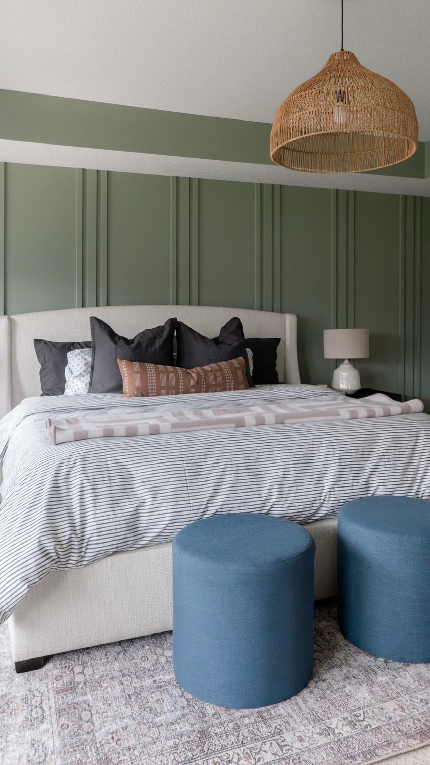 Green bedroom inspo with all the cozy vibes. My favorite detail though is the bobo inspired light fixtures, which are both affordable and in-stock. 🤍  

#LTKHome #LTKFindsUnder100 #LTKStyleTip