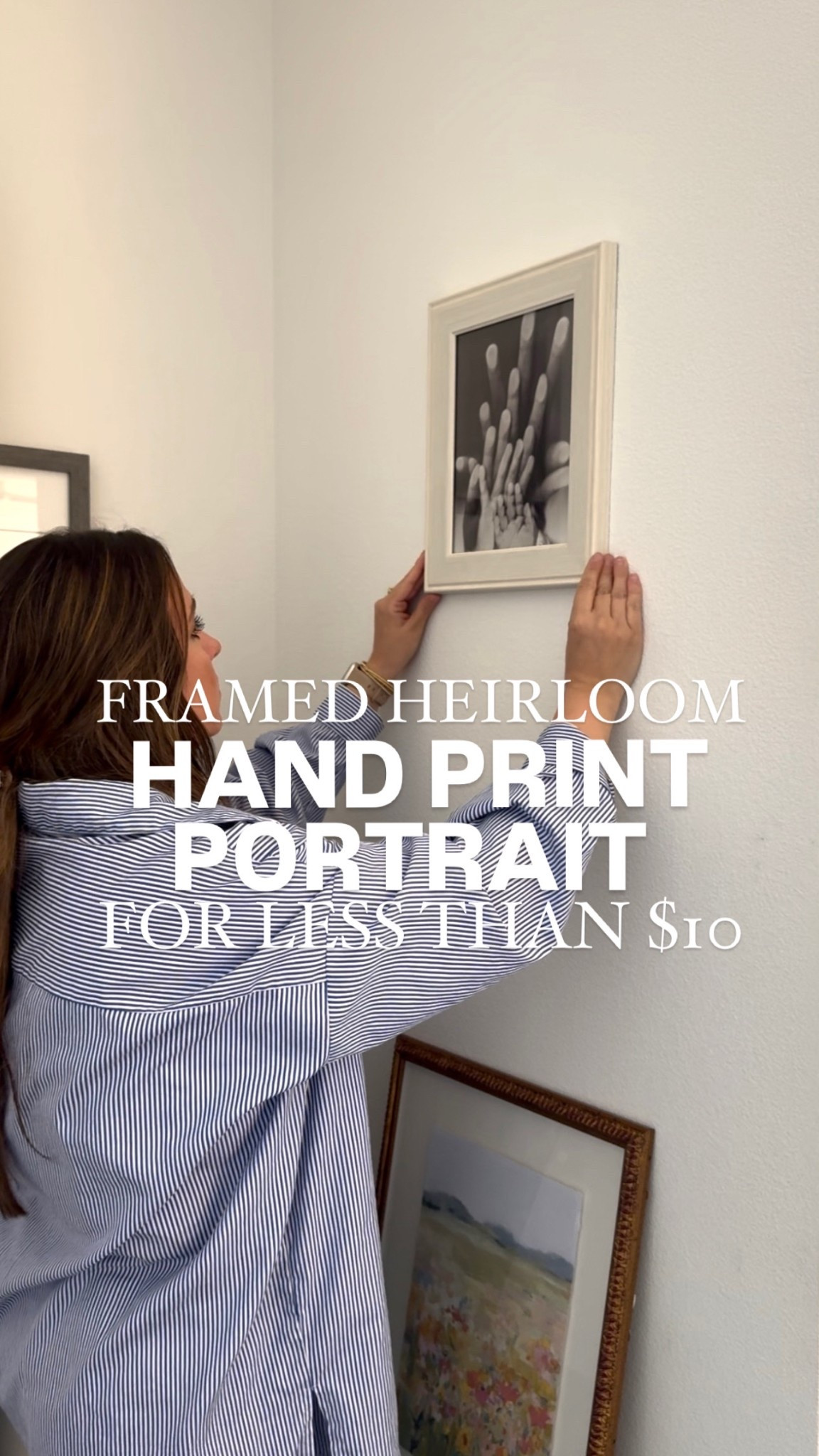 Framed heirloom hand print portrait!! Less than $10! 🤍

#LTKHome #LTKFamily #LTKBaby