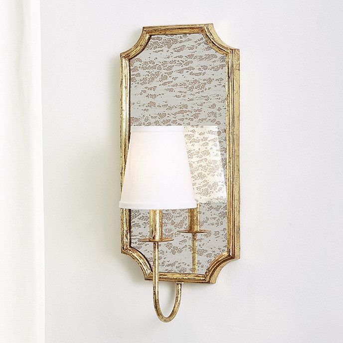 Cora Mirror Decorative Wall Sconce with Shade | Ballard Designs, Inc.