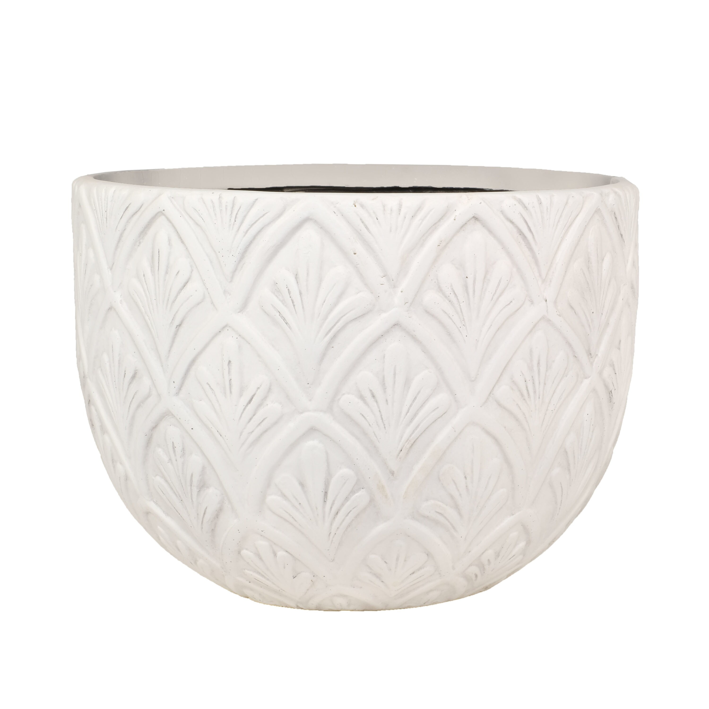 allen + roth 13-in x 10-in Ndt White Mixed/Composite Planter | Lowe's