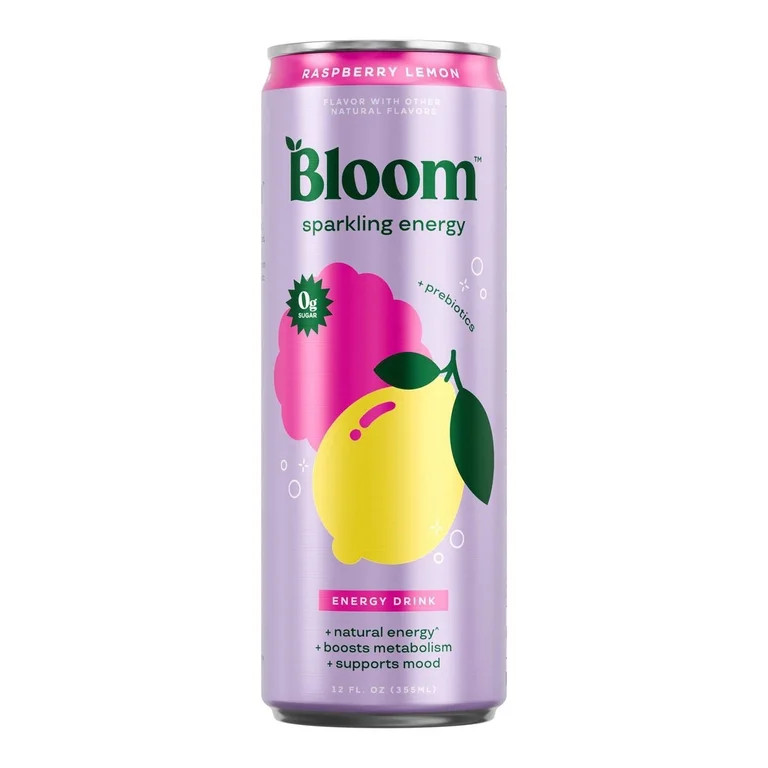 Bloom Raspberry Lemon Energy Drink - 12 fl oz Can | Walmart (US)