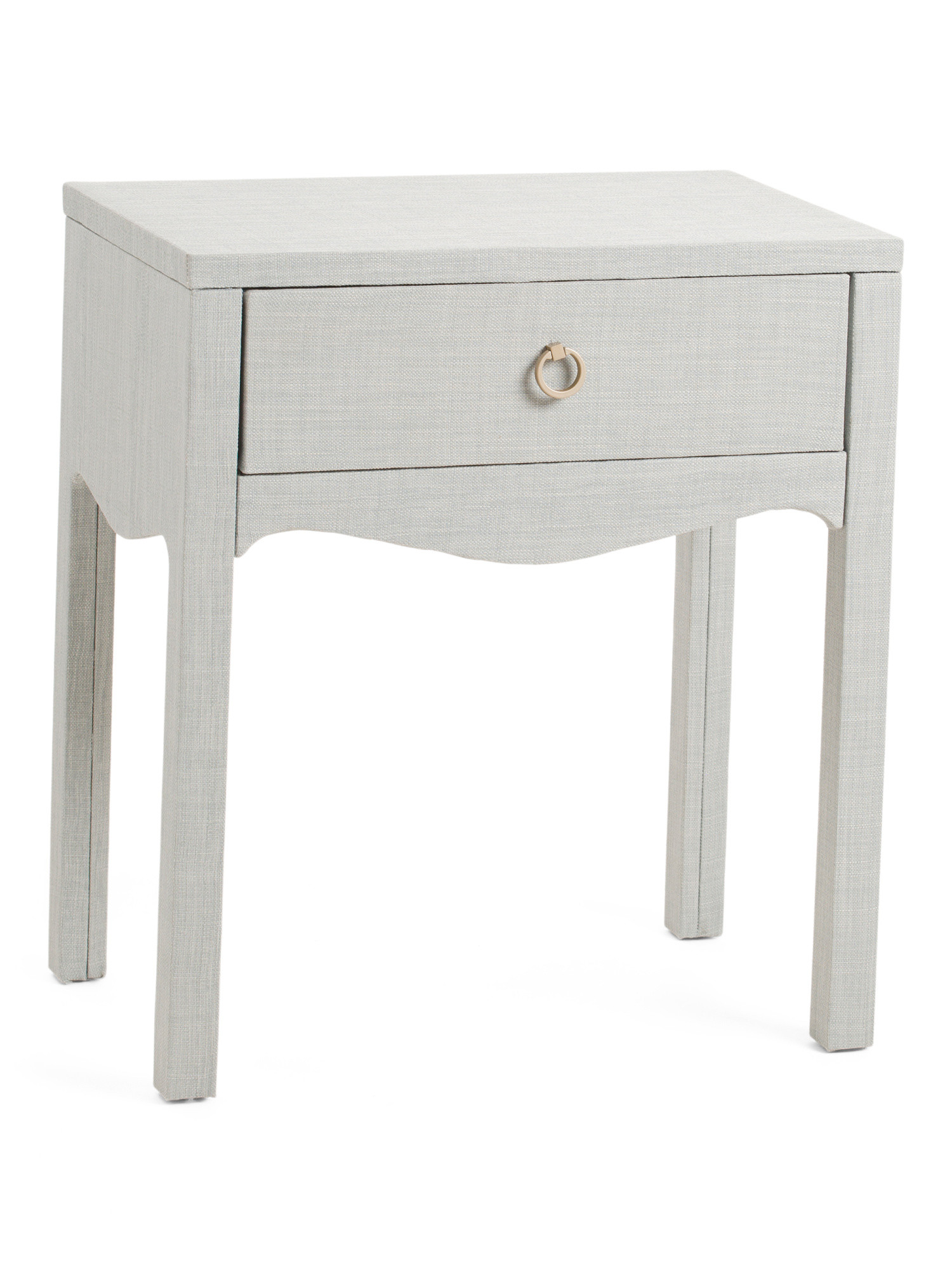 26in Linen Wrapped Curved Side Table | Bedroom | Marshalls | Marshalls