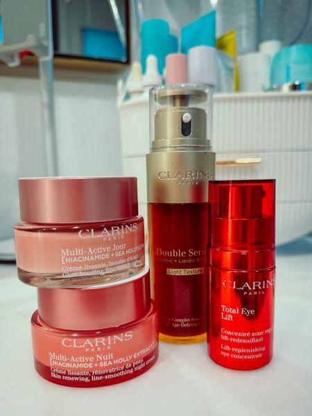 my favorite @clarins products lately I picked up from @sephora. multi active day and night cream have been a new favorite to fight stress aging 

#LTKFindsUnder100 #LTKOver40 #LTKBeauty