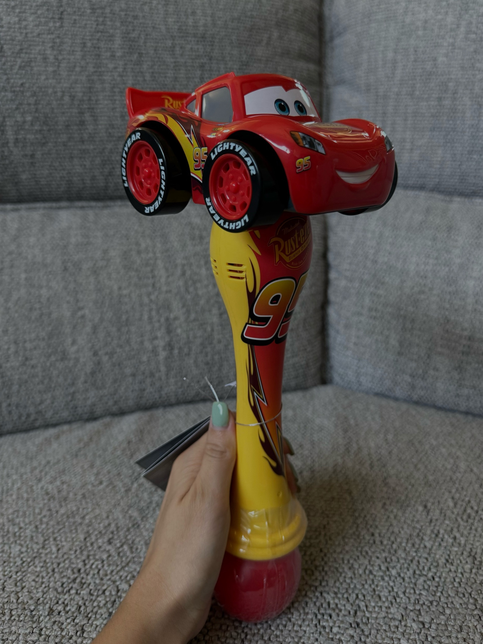 Lightning McQueen bubble wand! #LTK #lightningmcqueen #LTKtoddler