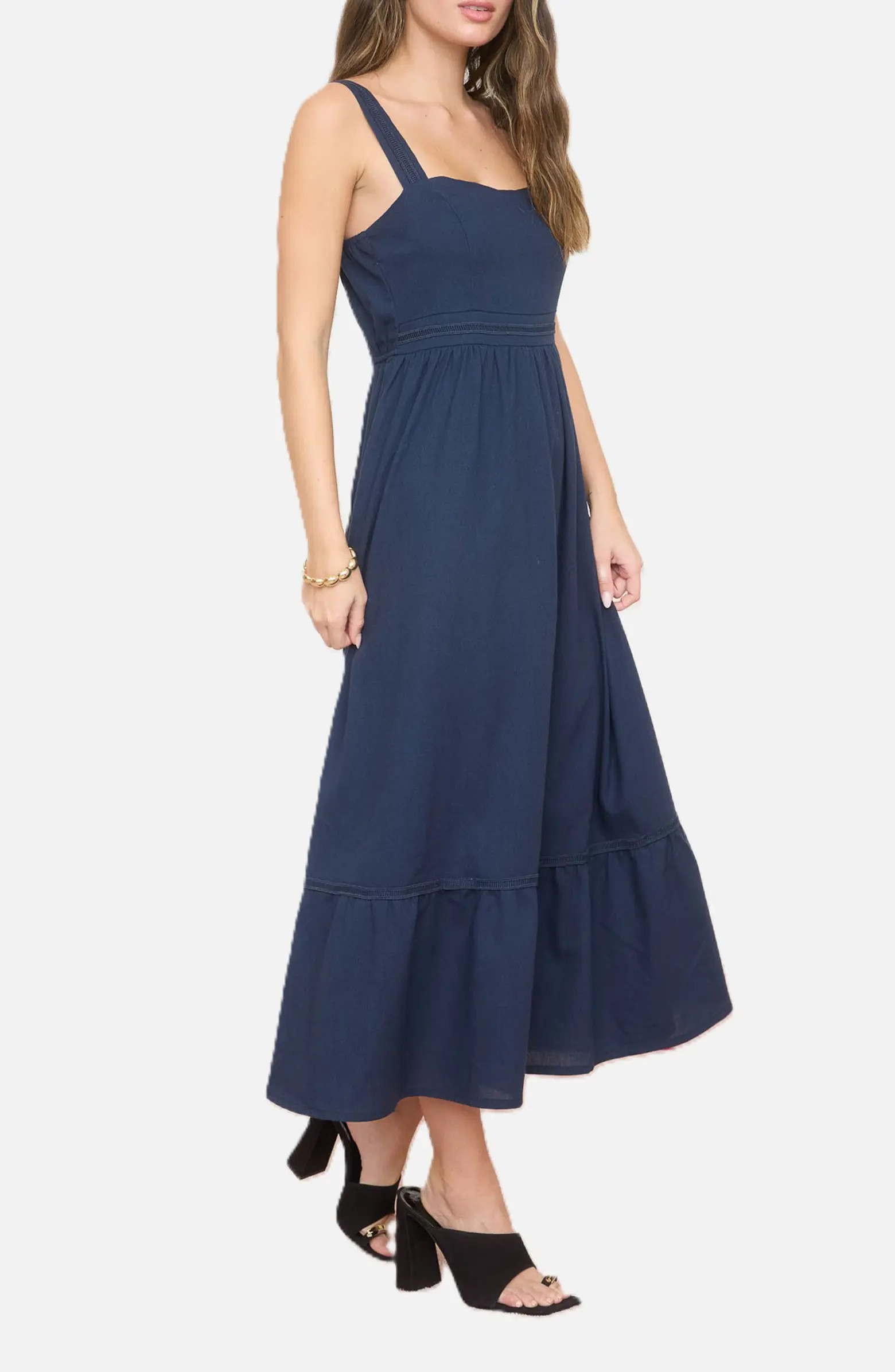 Square Neck Midi Dress | Nordstrom Rack