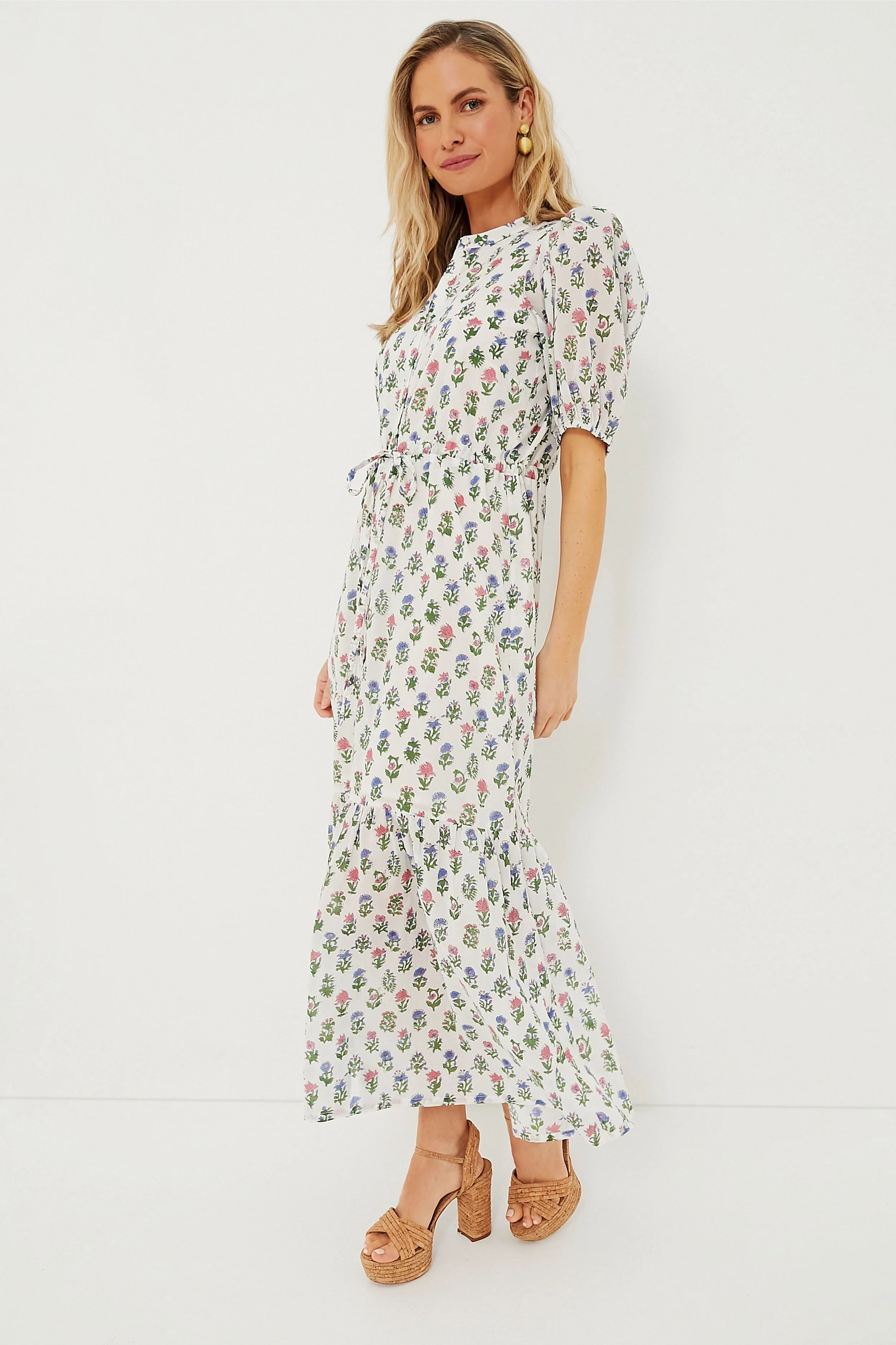 Exclusive Mixed Bouquet Organic Lucy Dress | Tuckernuck (US)