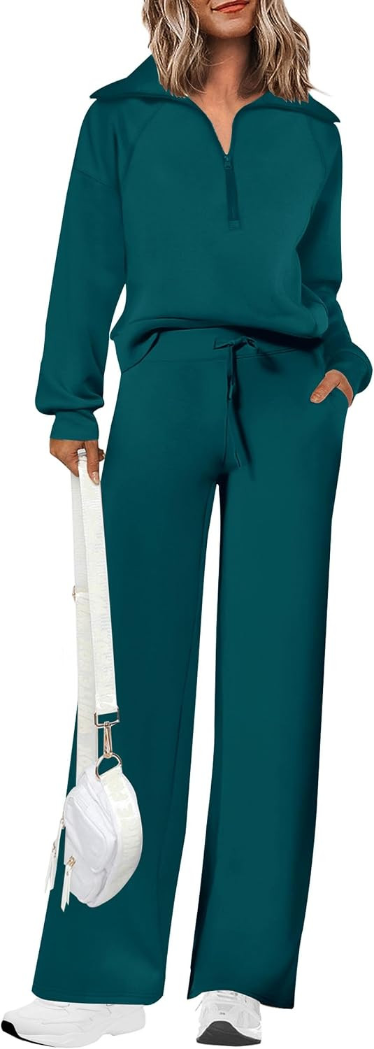 PRETTYGARDEN Women's 2 Piece Matching Lounge Set Sweatsuits | Amazon (US)