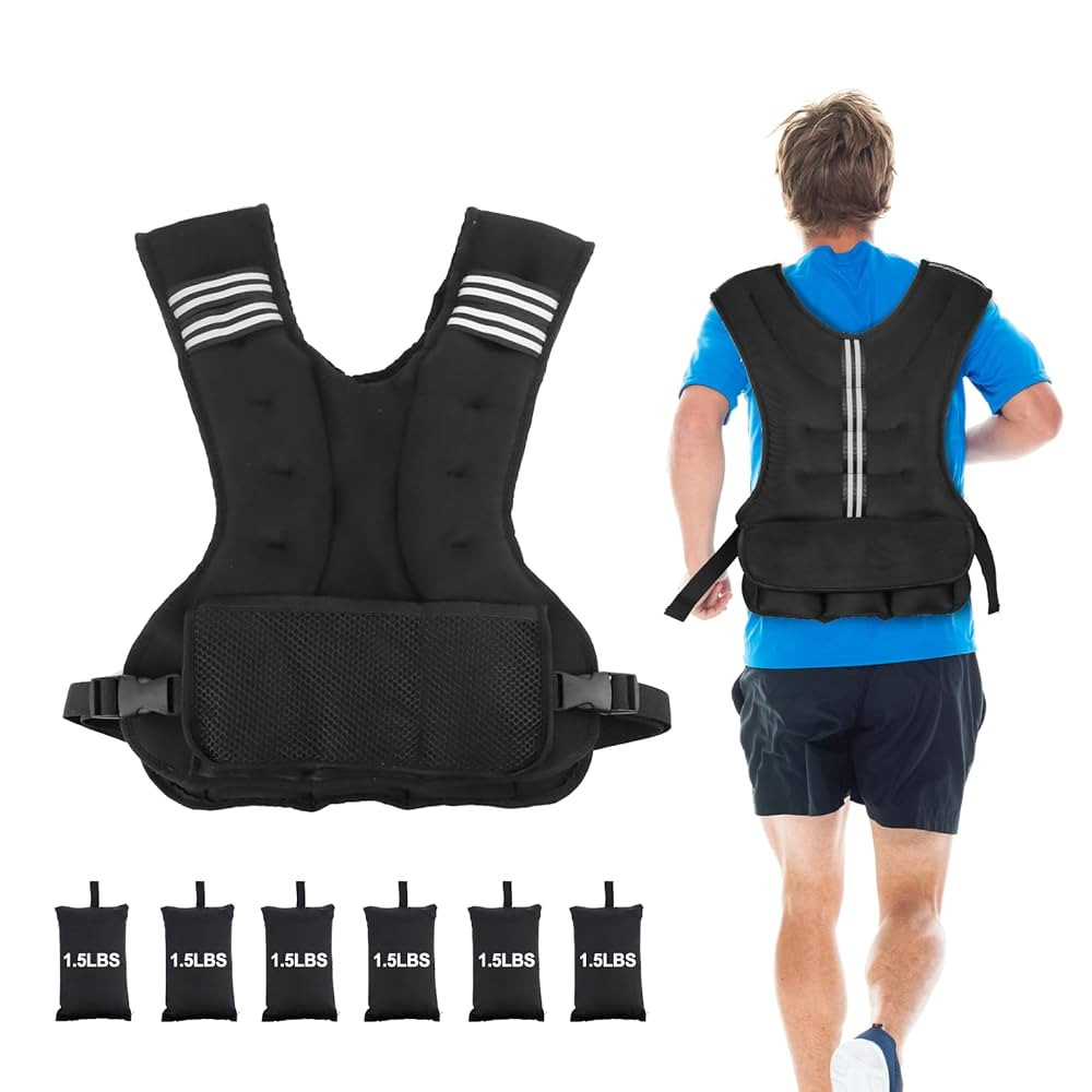 Adjustable Weighted Vest for Men Women Weights Included, 4-10lbs/11-20lbs Body Weight Vests Adjus... | Amazon (US)