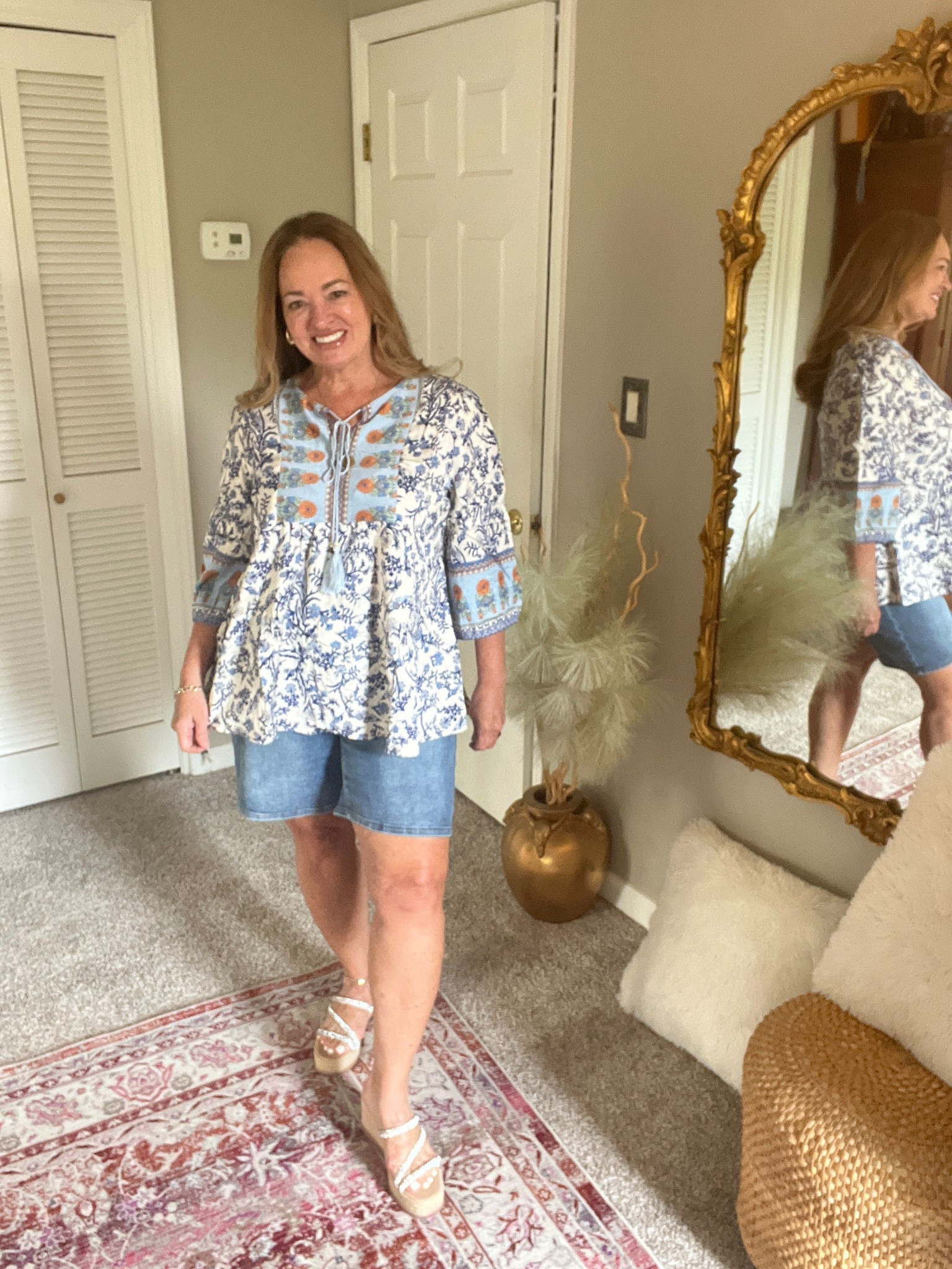 Linen bohemian blouse with tassels. Festival season. 

#LTKFestival #LTKSeasonal #LTKootd