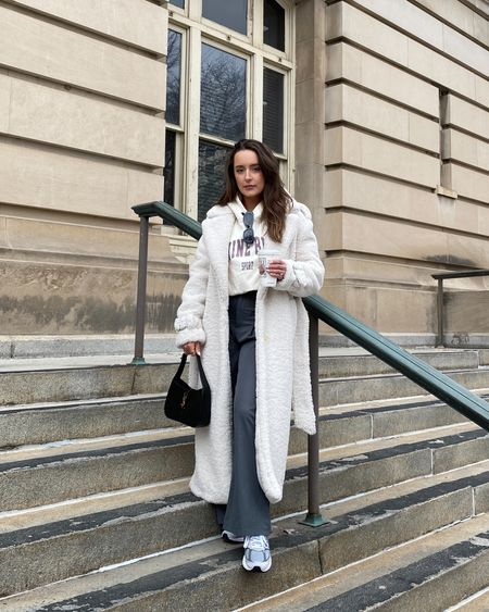 Omw to a productive week ☕️
.
.
.
Sherpa coat, anime bing sweatshirt, comfy style, neutral style, grey trousers, trouser style, new balance shoes, how to style, street style, outfit inspo, business casual, outfit ideas, minimal street style, everyday style,  #parisianstyle #businesscasual #ootd  #girlyaesthetic #andsave #unreaping #aninebing #tumblrvibes #outfitdujour #streetstyle #pinterestaesthetic  #mystylediary #dailystyleinspo #classystreetweargirls #dazzlehaven #outfitcommunity #followforfashion #anotheroutfitpost #trenchcoat #trenchstyle #stylinginspiration #streetstylefashion 

#LTKFind #LTKstyletip #LTKworkwear