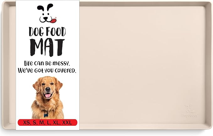 DogBuddy Dog Food Mat – Waterproof Dog Bowl Mat for Food and Water, Silicone Pet Feeding Mats f... | Amazon (US)