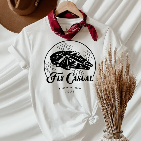 Fly Casual Tshirt, Millennium Falcon Shirt, Star Wars Millennium Falcon Shirt, Star Wars Shirt,  ... | Etsy (US)