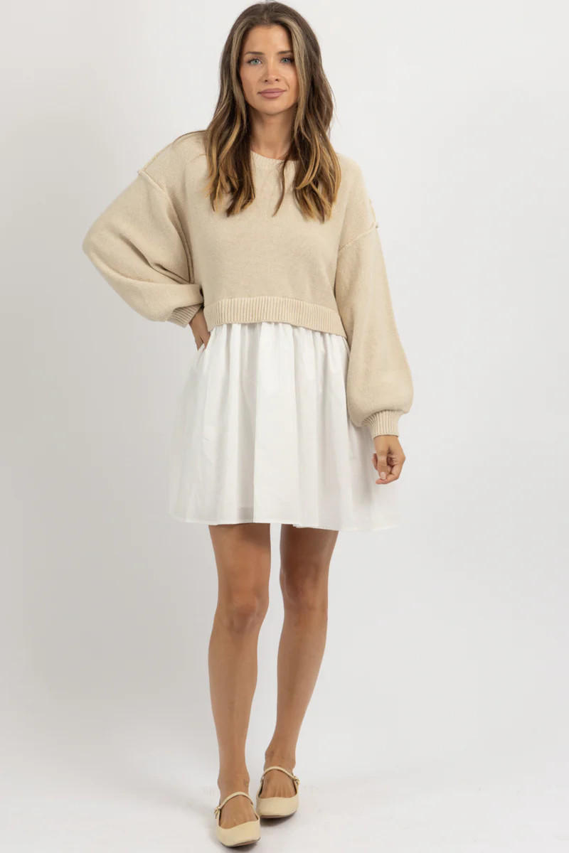 ISA COMBO SWEATER DRESS | L'ABEYE