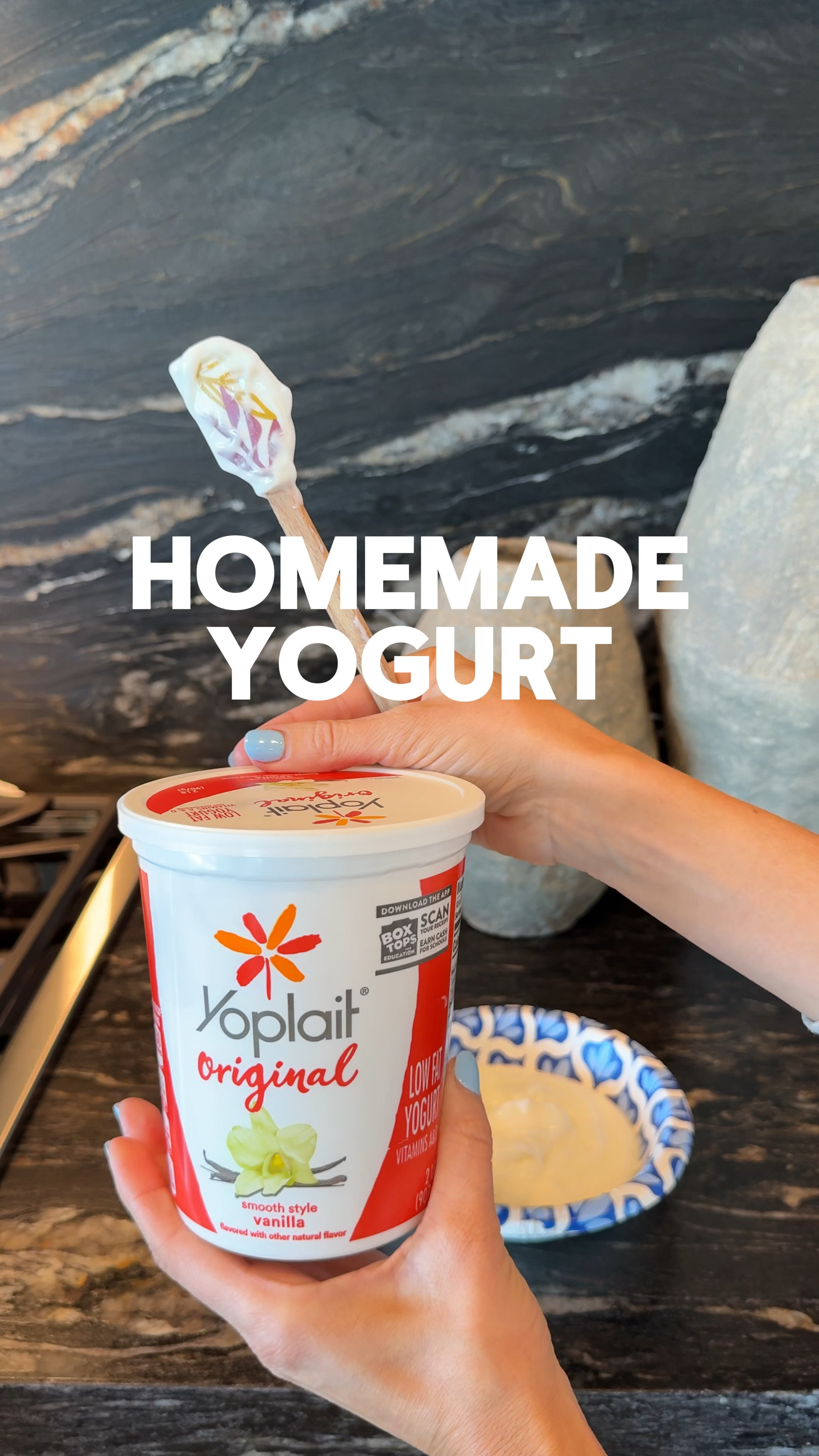 The yummiest homemade yogurt recipe can be found on my blog!!