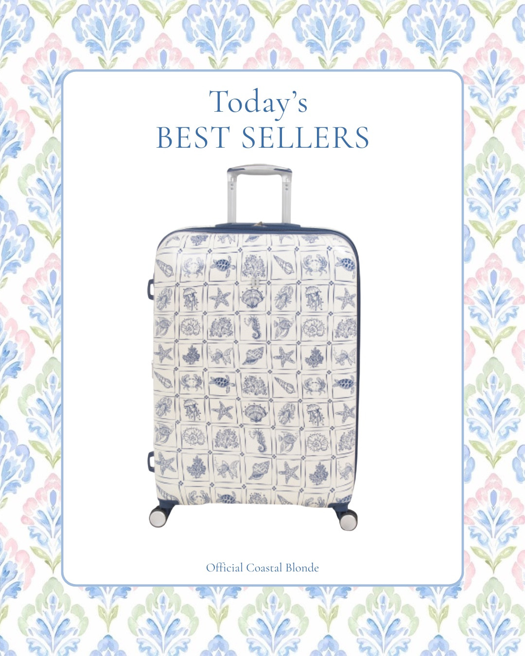 Blue and white travel 
Luggage 
Carry on 


#LTKTravel #LTKSaleAlert