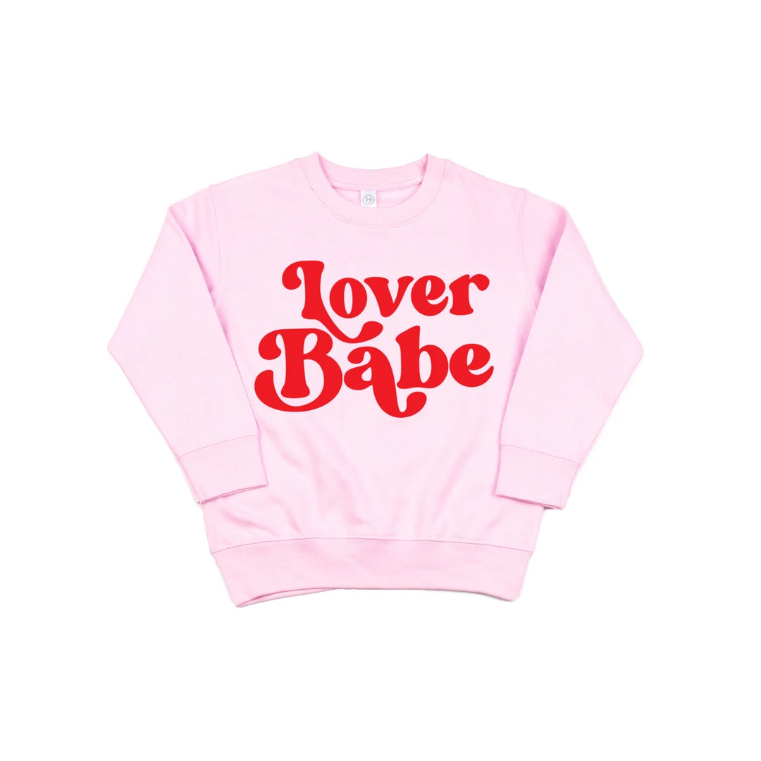 Lover Babe Sweatshirt I Toddler Girl Valentine's Day - Etsy | Etsy (US)