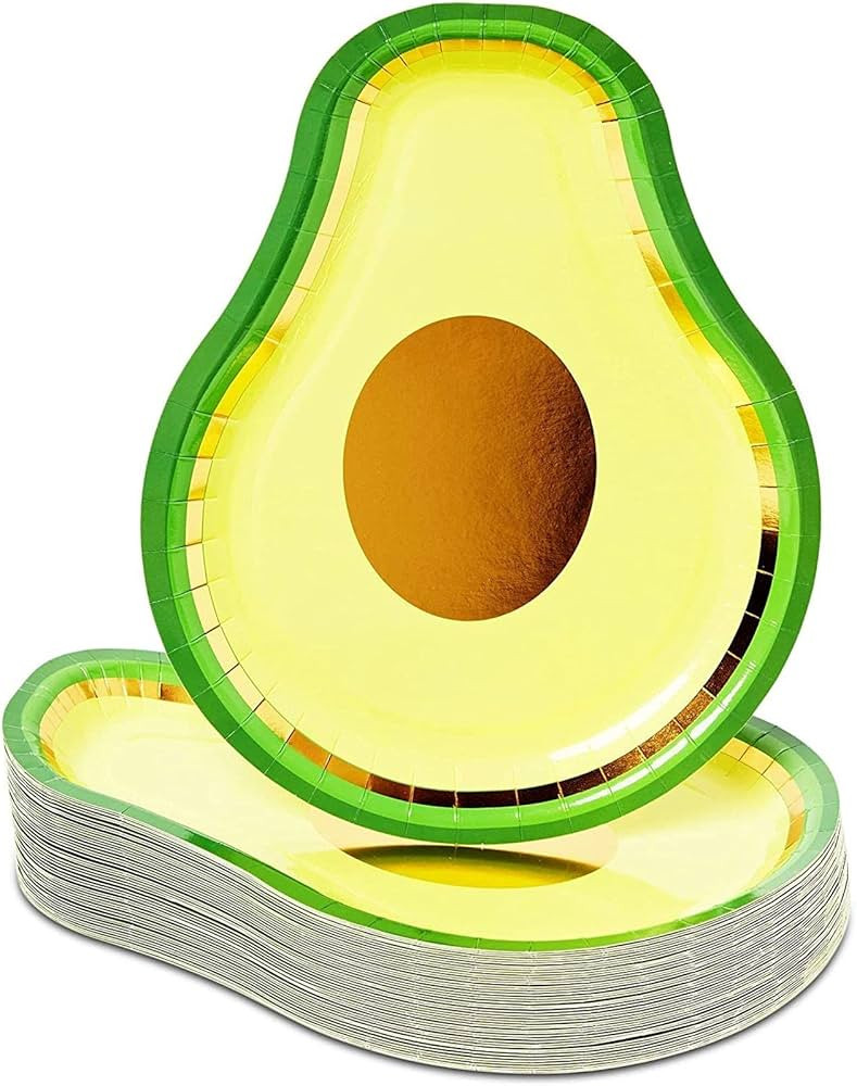 Avocado Paper Plates for Birthday Party and Fiesta (7 x 10 In, 48 Pack) | Amazon (US)