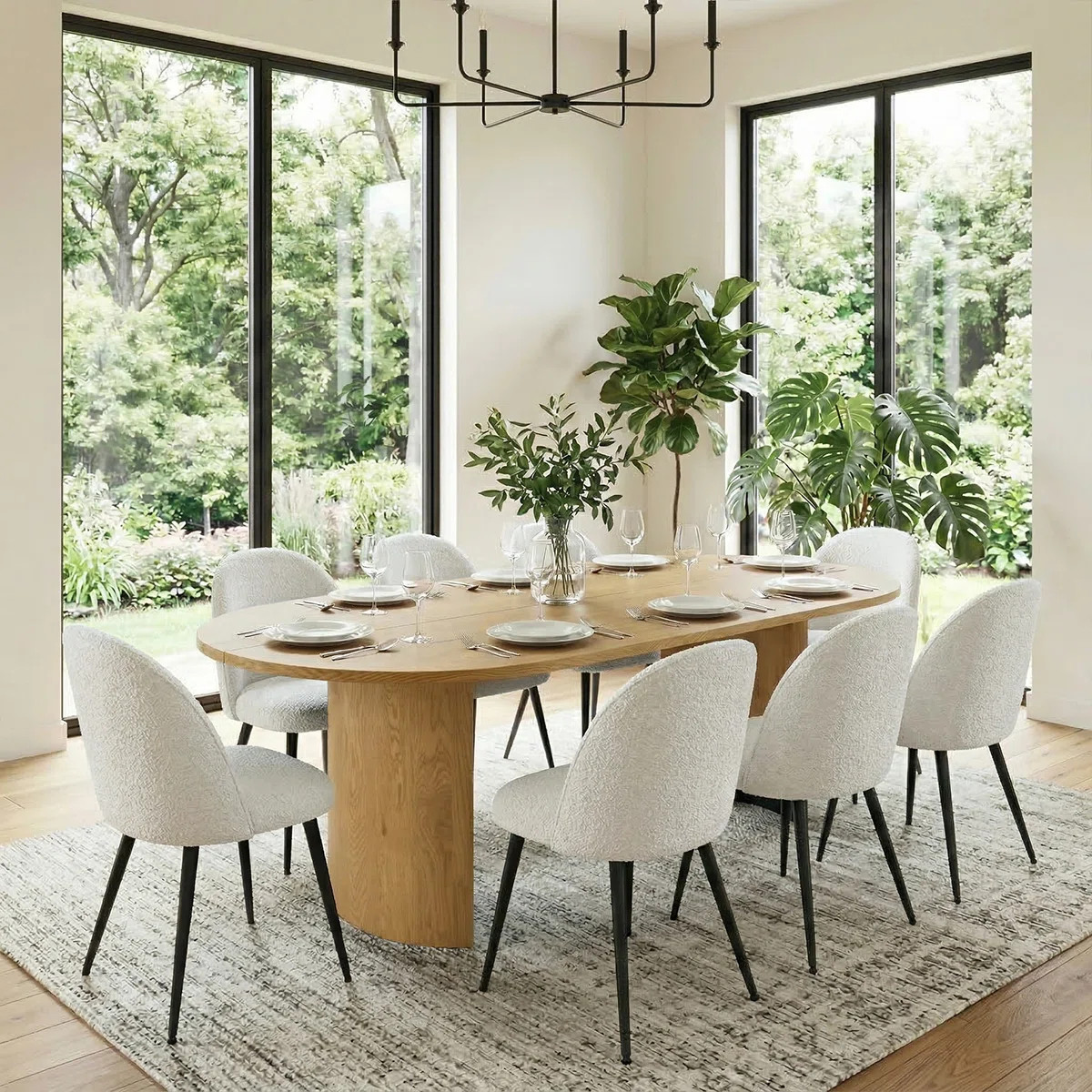 Audna 8 - Person Double Pedestal Dining Set | Wayfair North America