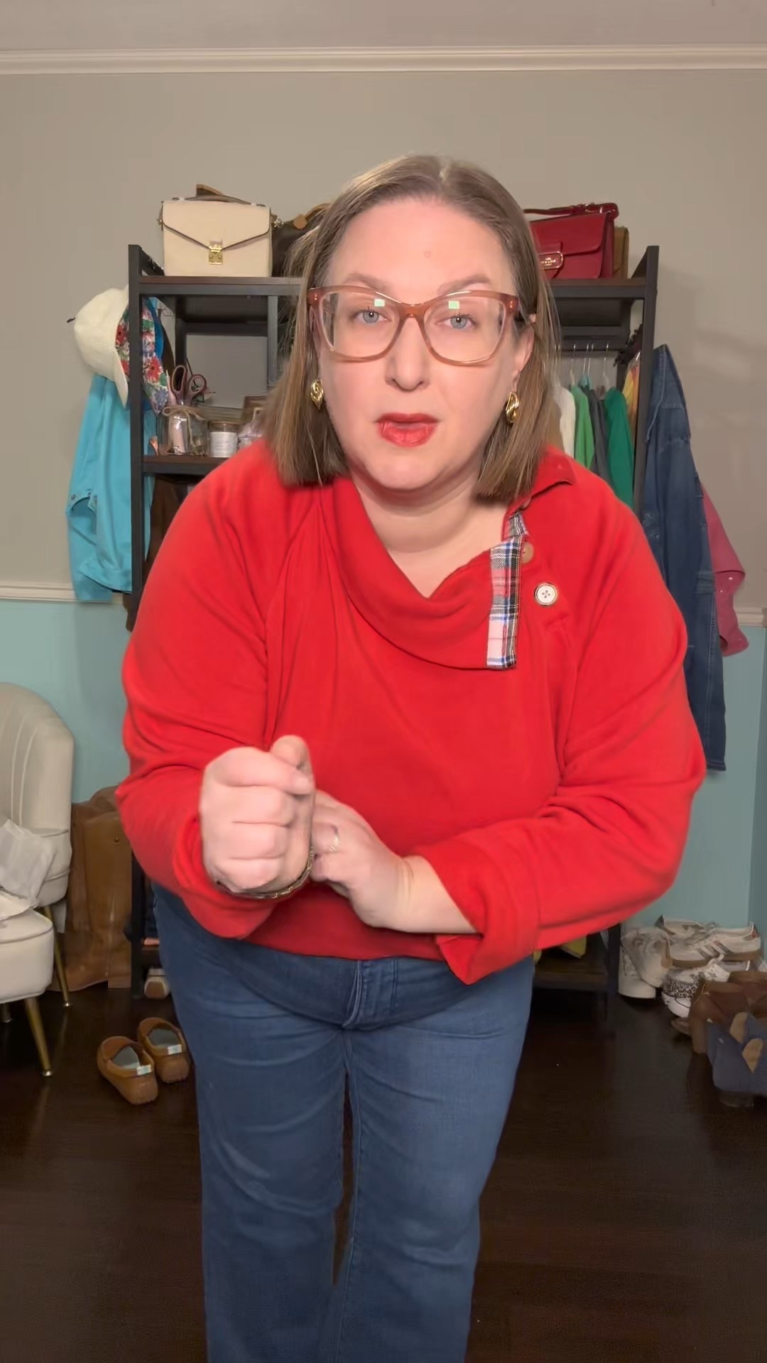 The top is old, but JCrew Factory has it in different colors (that’s where mine is from!). I also linked one in red from Kohls. 

I size up half in my Rothy’s. I’m wearing true size in my jeans 

#LTKSeasonal #LTKvlog #LTKPlusSize