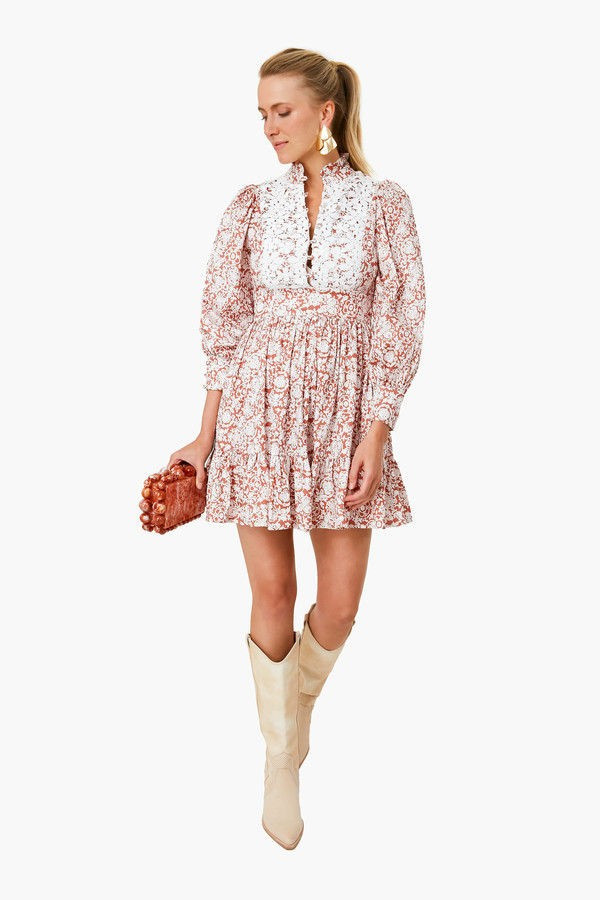 Orange Floral Cotton Emory Dress | Tuckernuck (US)