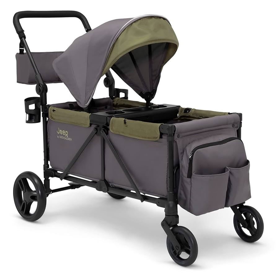Jeep Sport All-Terrain Stroller Wagon by Delta Children - Includes Canopy, Parent Organizer, Adju... | Amazon (US)