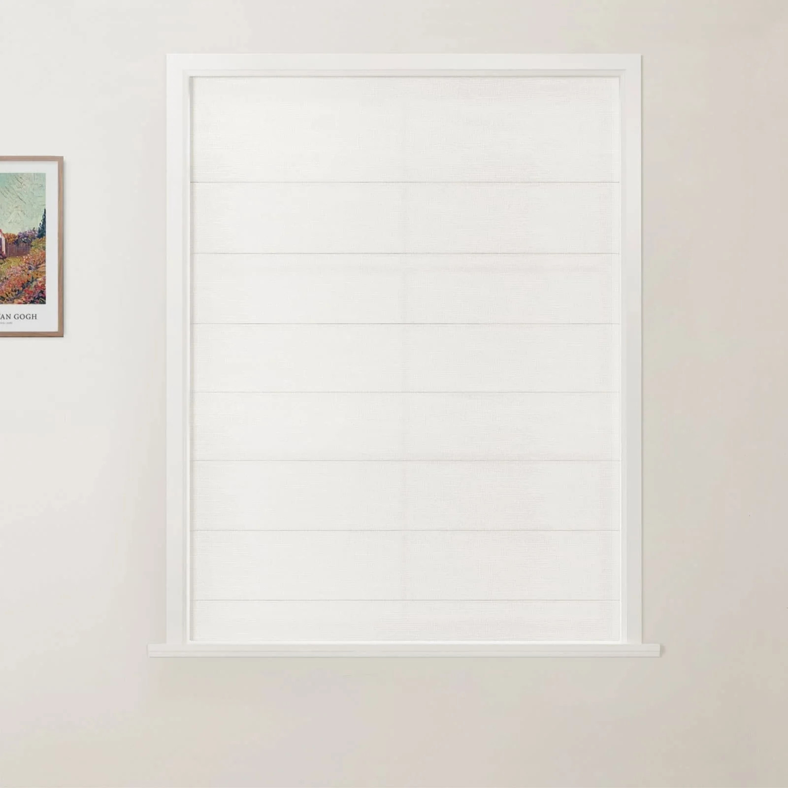 Jawara Linen Cotton Back Slat Roman Shades Cordless | TWOPAGES